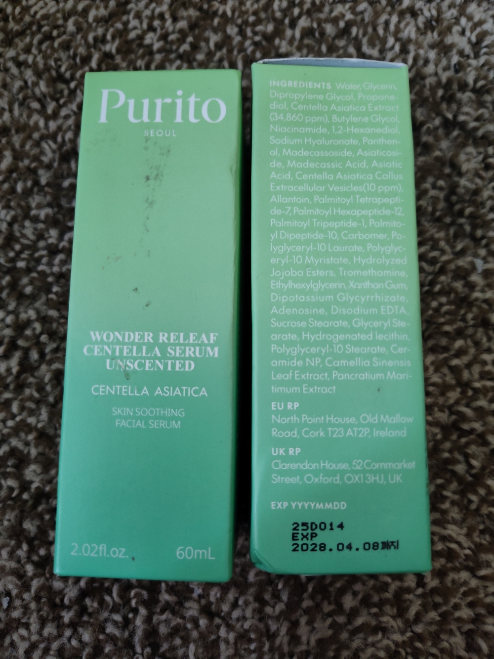 Purito Wonder Releaf Centella Serum Unscented — Green Soothing Facial Serum